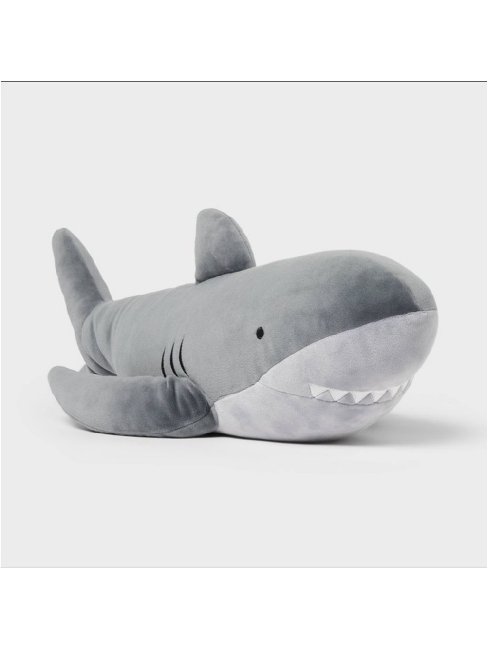 Shark Weighted Plush Throw Pillow Gray Stuffed Animal Grey Sensory - Pillowfort